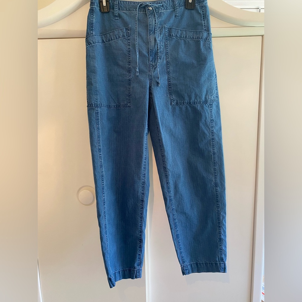 Madewell Classic Blue CARGO pants Size 23 FALL VIBES